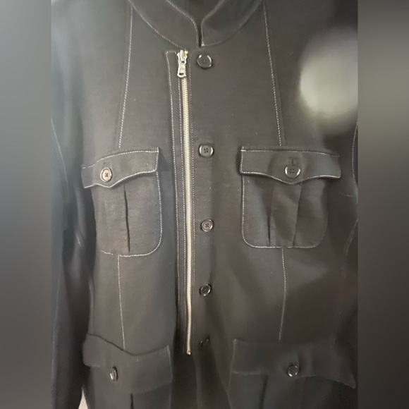 John Vargas Black Cotton Field Jacket, size XXL - Picture 2 of 9